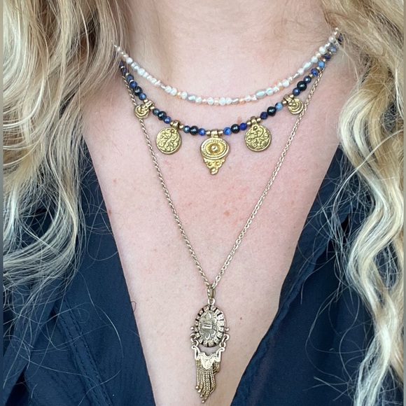 Handmade lapis layering necklace - Picture 8 of 9